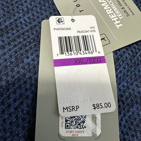 PGA Tour Jacket Men's XXL Blue Golf 1/4 Zip Thermal Stretch Pullover W/Pockets - Picture 11 of 13